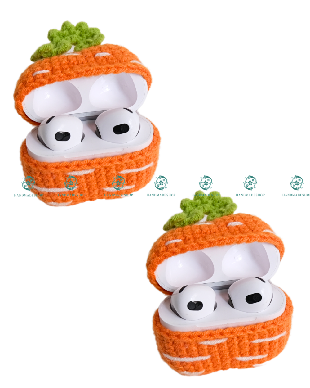 PK003 Phụ Kiện Bọc Tai Nghe Hình Cà Rốt Bằng Len Handmade – Handmade Shop - Image 3