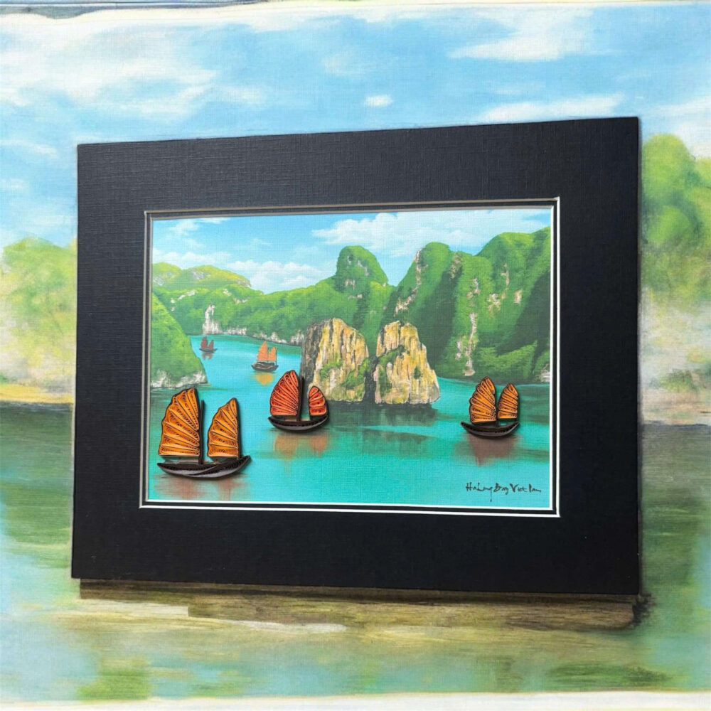 Tranh Cuộn Giấy Handmade – Vịnh Hạ Long – Mã TG07 - Hình ảnh 3
