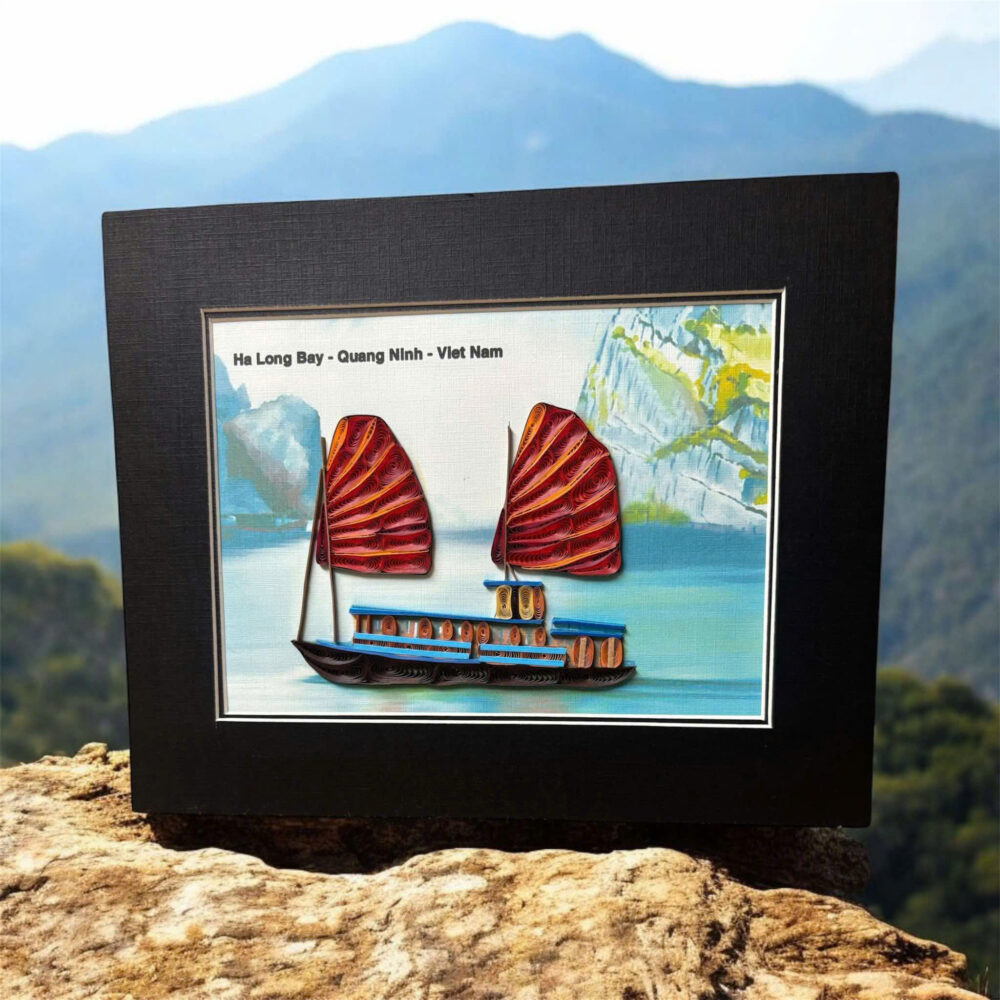 Tranh Cuộn Giấy Handmade – Vịnh Hạ Long – Mã TG07 - Hình ảnh 5