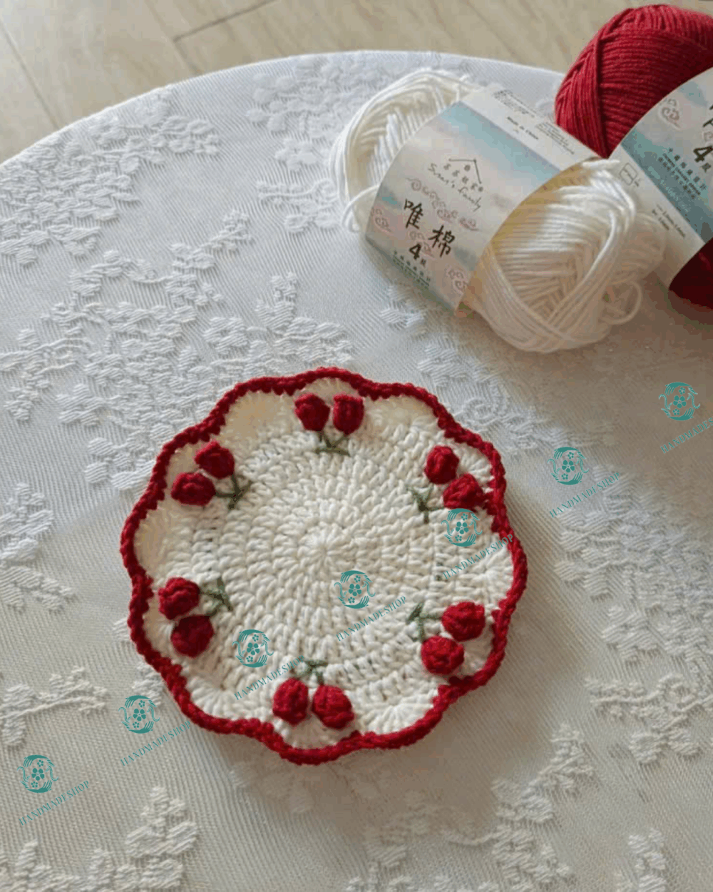 DC002 - Lót ly hoạ tiết hoa văn - Hình ảnh 8